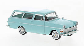 Brekina 20071 - H0 - Opel P2 Caravan helltürkis, weiss, 1960